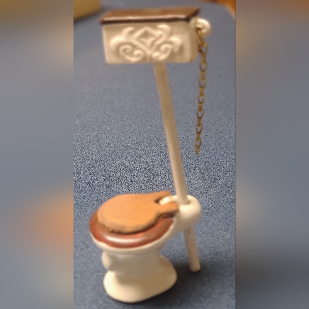 Antique Shackman Dollhouse Toilet